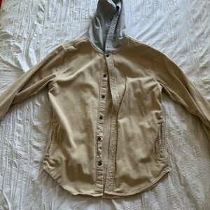 PacSun Tan and Gray Lightweight Shirt Jacket